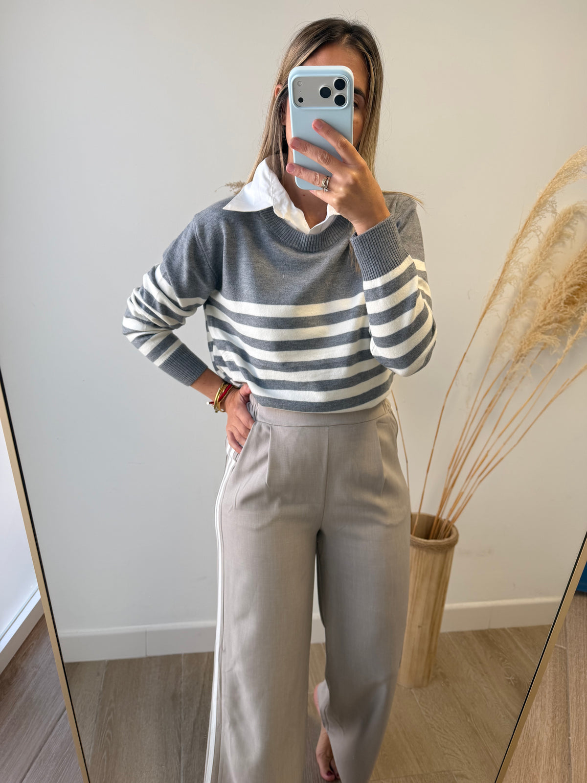 Pantalón traje rayas