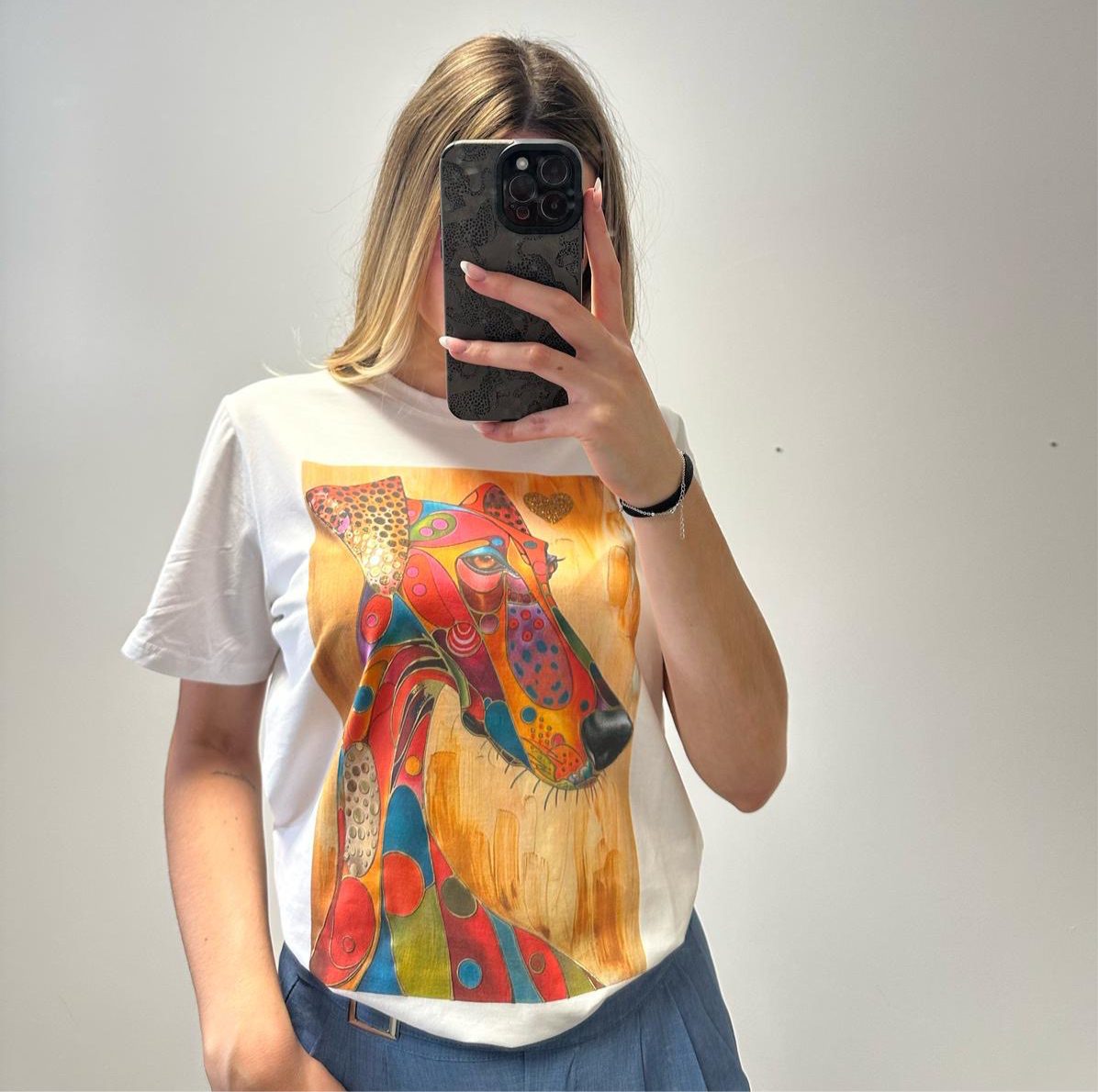 Camiseta manga corta perro Picasso