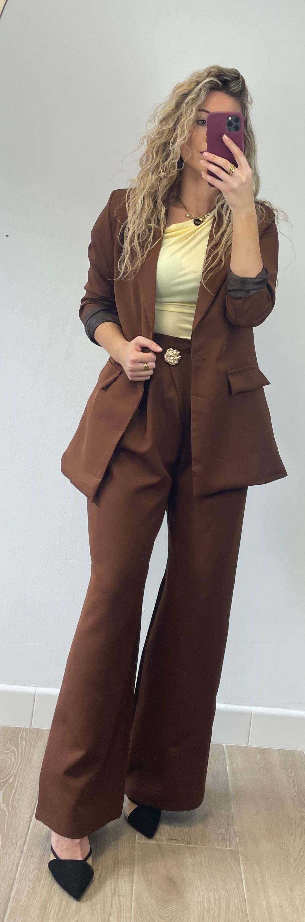 Pantalón Broche dorado