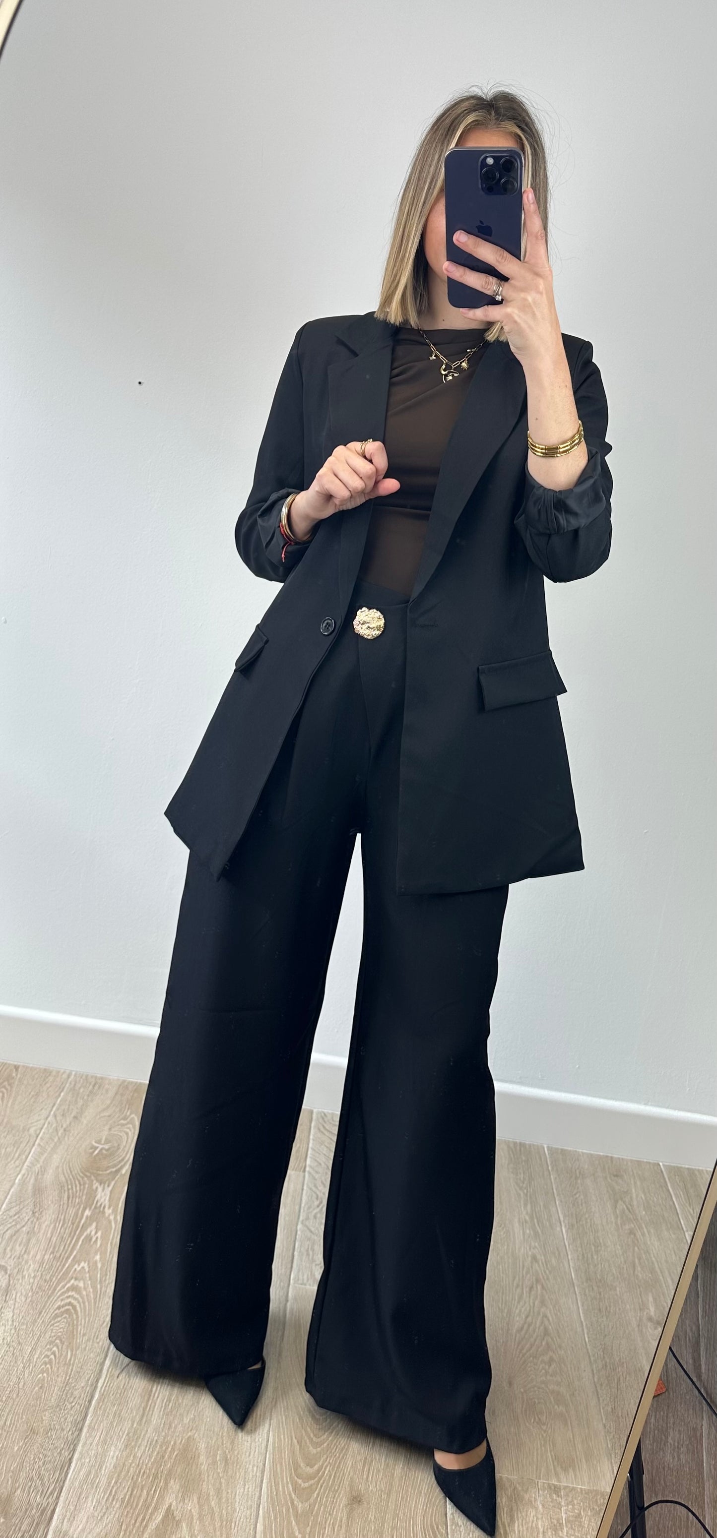 Pantalón Broche dorado