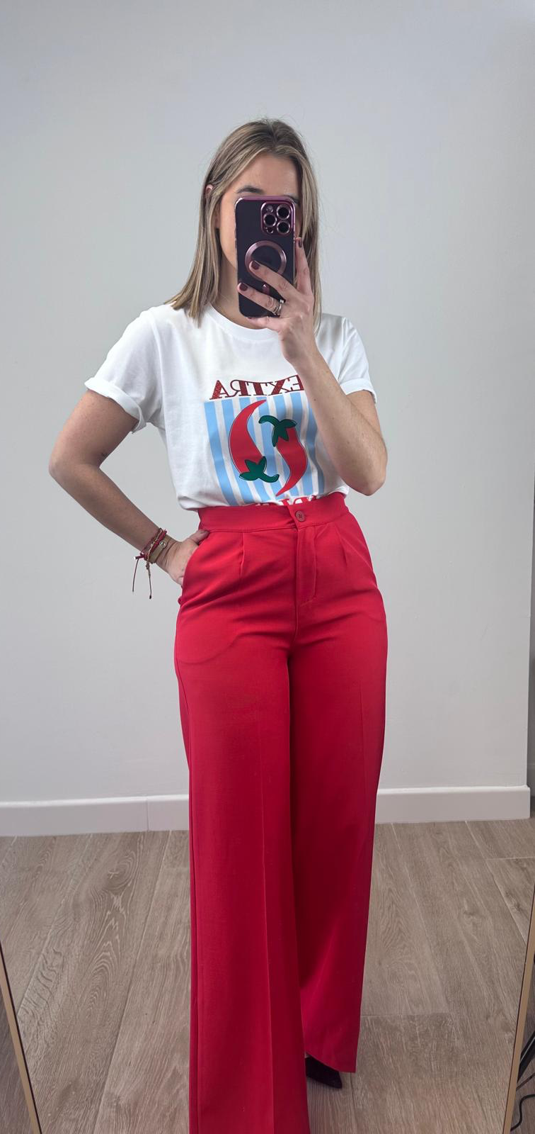 Pantalón  fluido de corte wide Leg