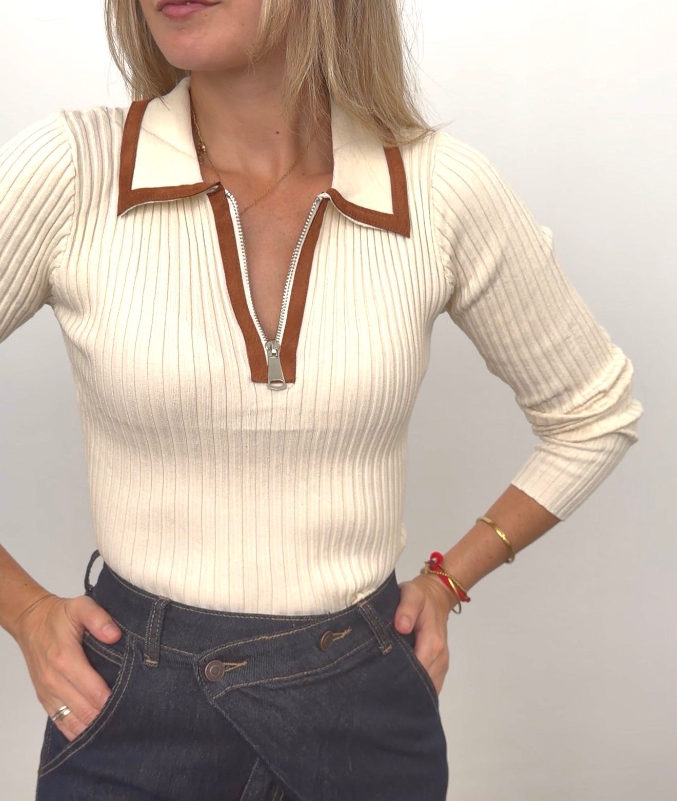 Jersey cuello ante
