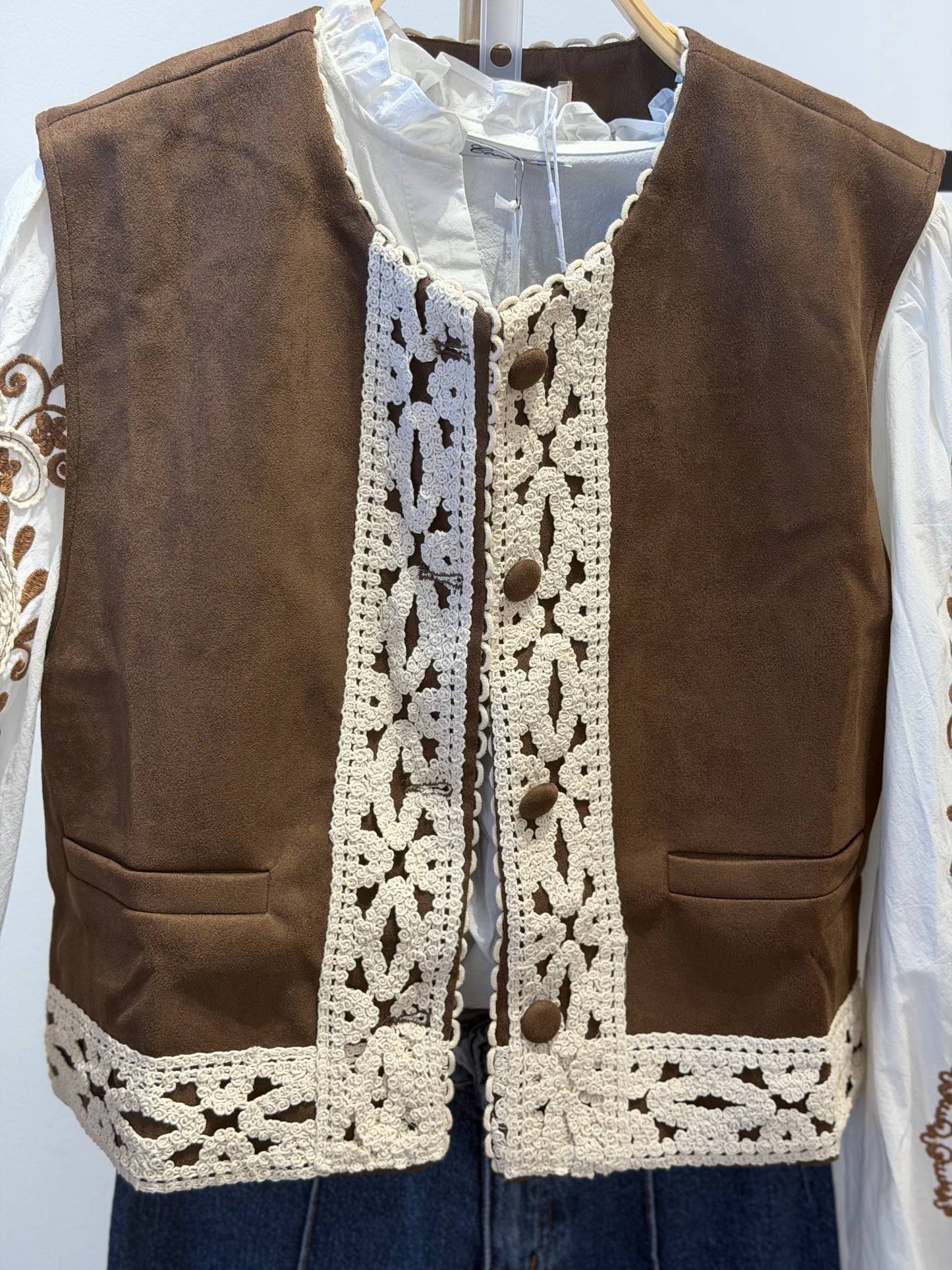 Chaleco Ante Boho Chic Étnico