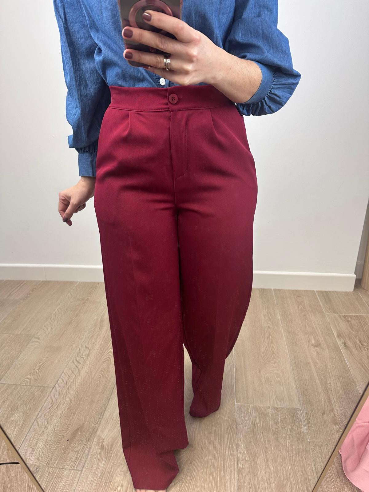 Pantalón  fluido de corte wide Leg