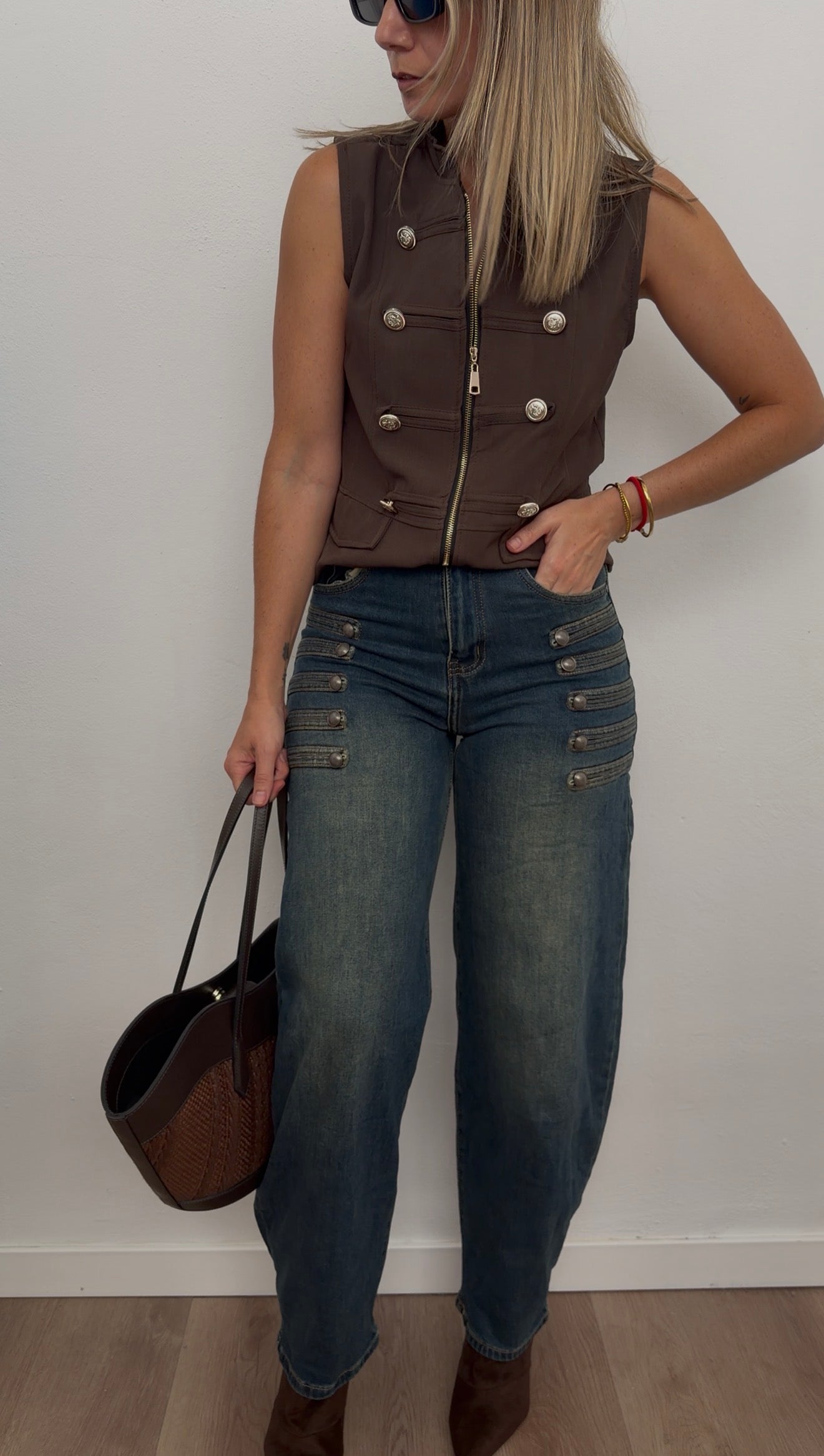 Denim balloon sailor