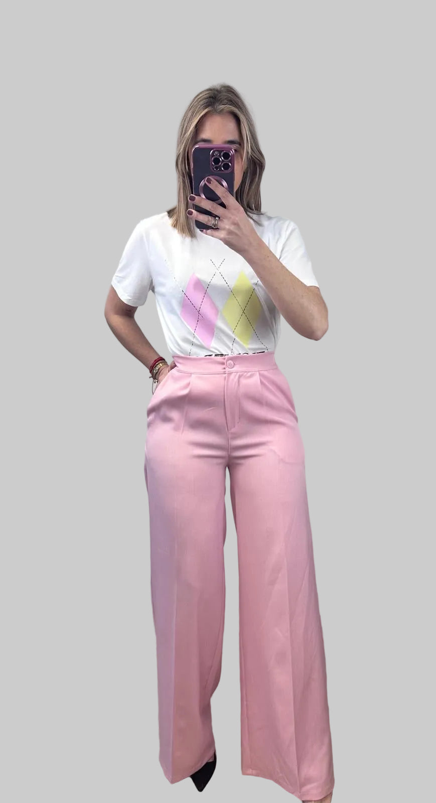 Pantalón  fluido de corte wide Leg