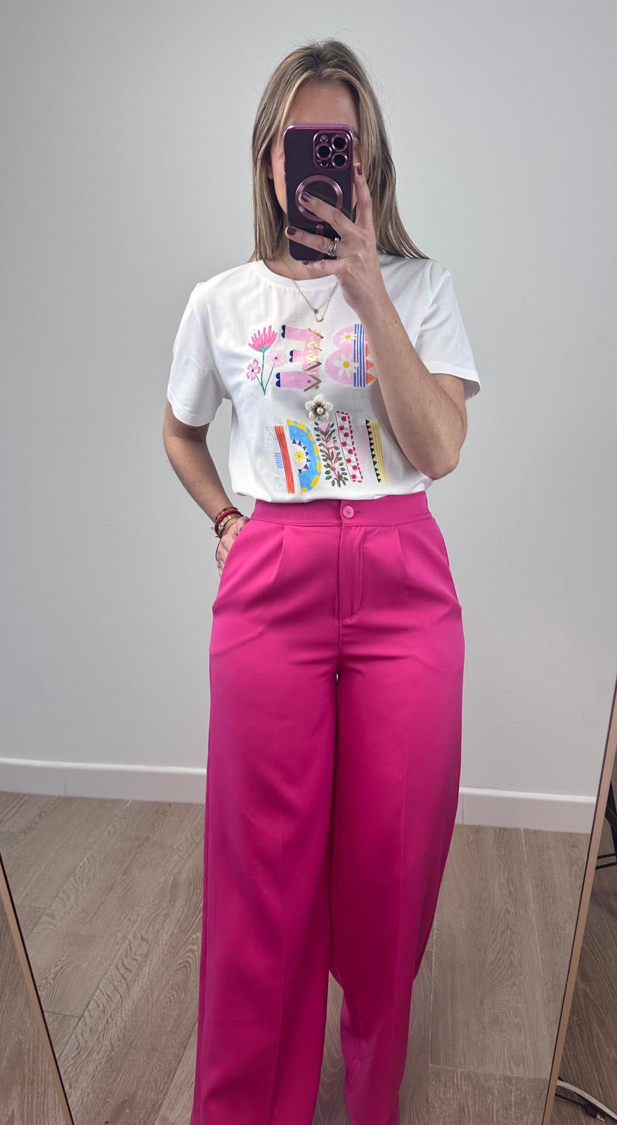 Pantalón  fluido de corte wide Leg