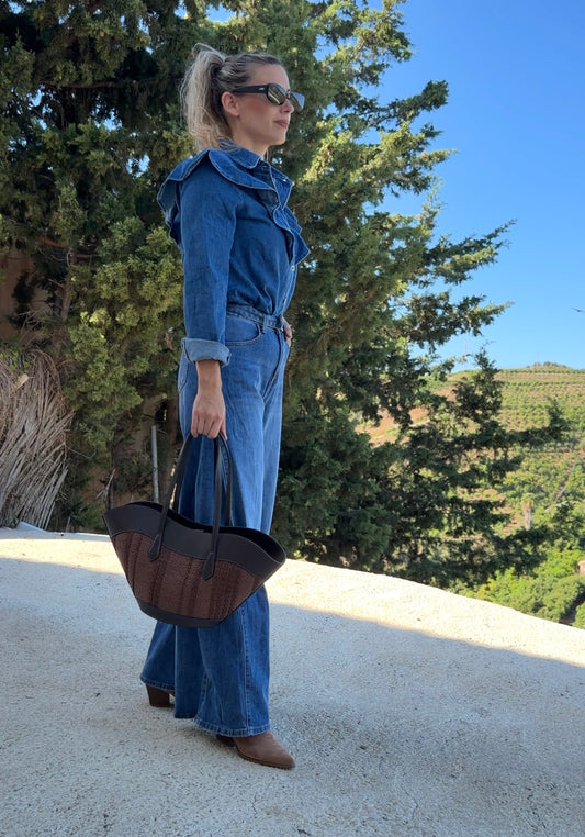 Camisa Denim Volantes Aura